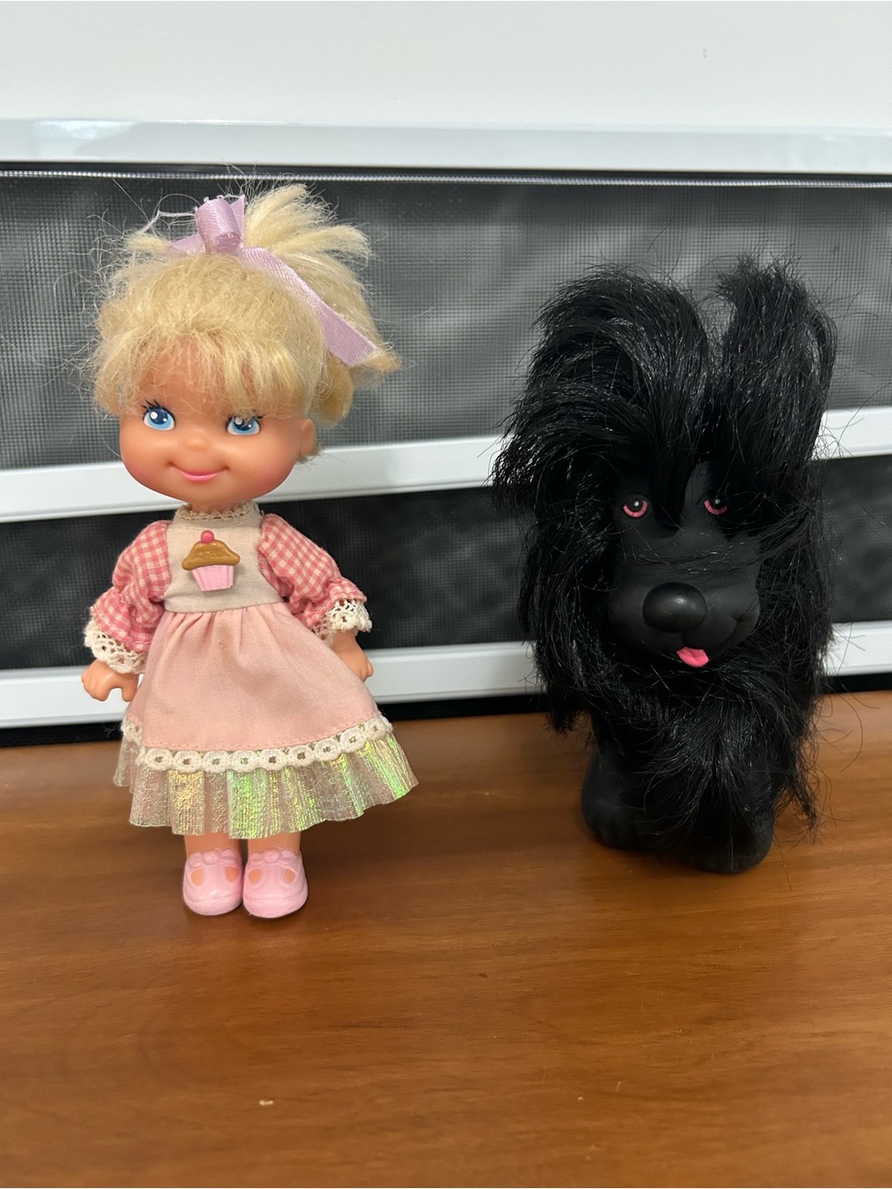 Vintage 1988 Mattel Cherry Merry Muffin and Vintage Black Dog